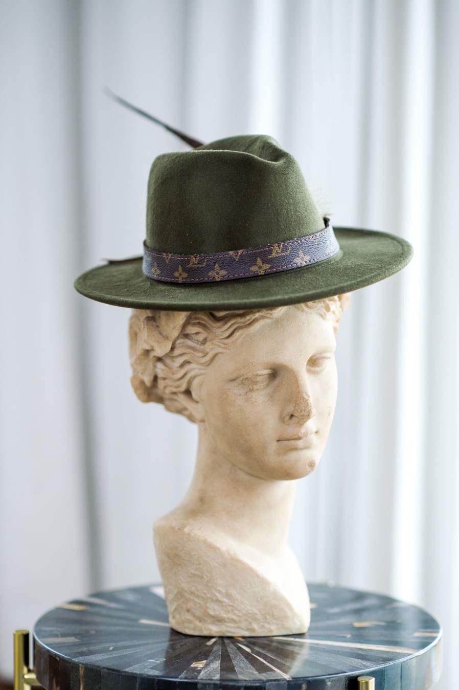 Accessories Keep it Gypsy | Olive Feather Fedora