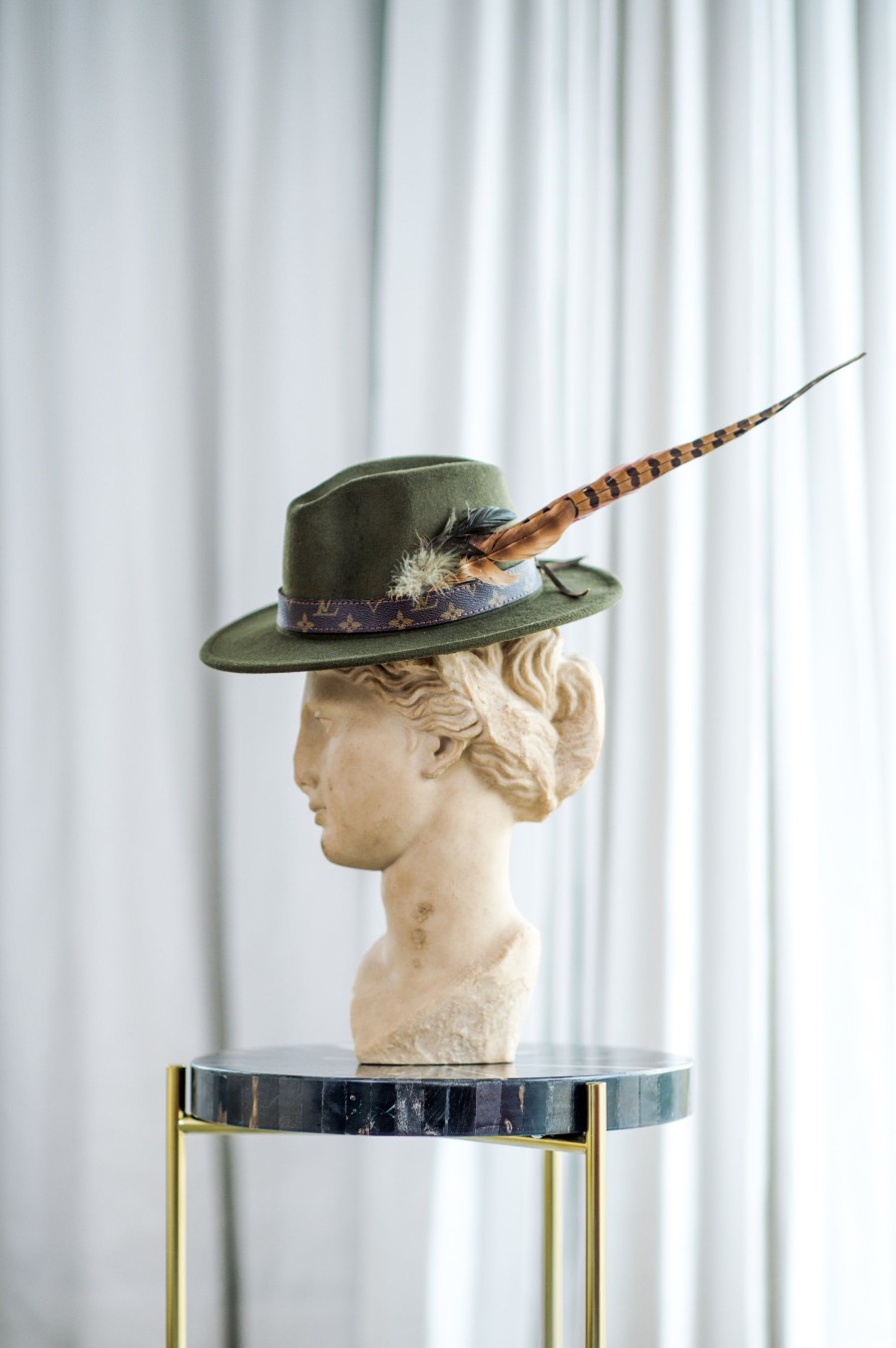 Accessories Keep it Gypsy | Olive Feather Fedora