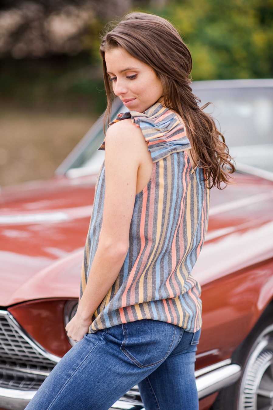 Clothing Entro Camis & Blouses | Stripes For Days Top