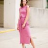 Clothing Bishop & Young | French Terry Wrap Dress Rose