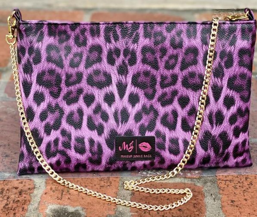 Handbags Makeup Junkie | Makeup Junkie Leopardess Cross Body Violet Leopardess