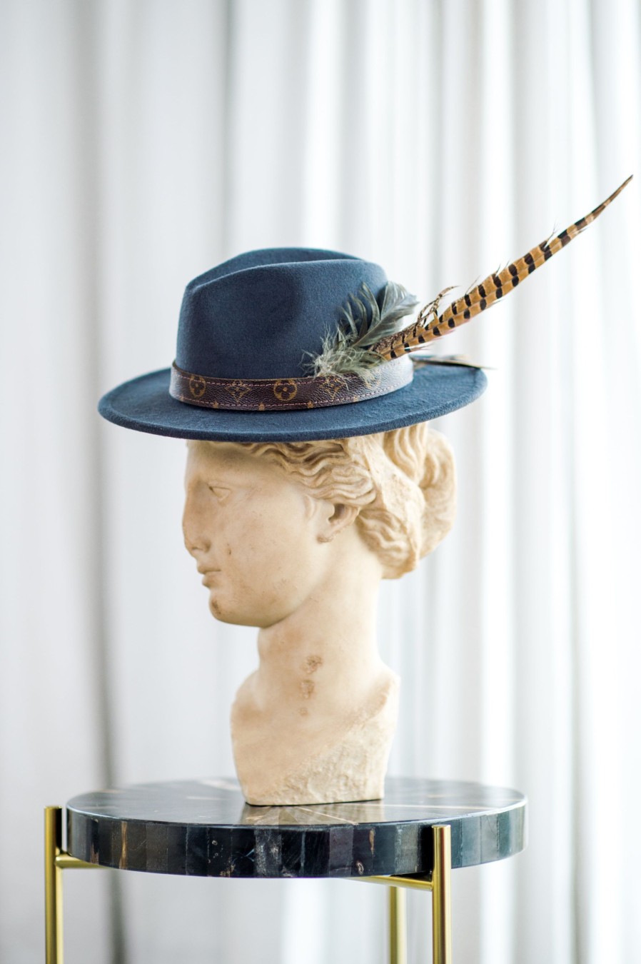 Accessories Keep it Gypsy | Charcoal Feather Fedora