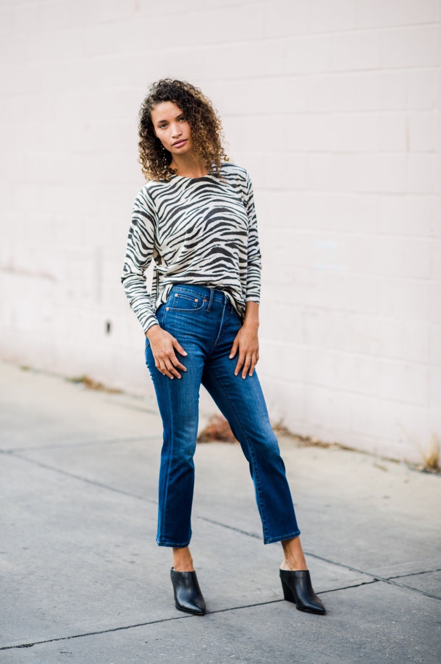 Clothing Olivaceous Sweaters & Cardigans | Zebra Side-Zip Sweater