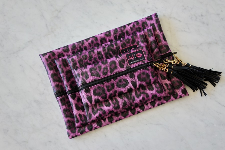 Accessories Makeup Junkie | Makeup Junkie Bags Violet Leopardess