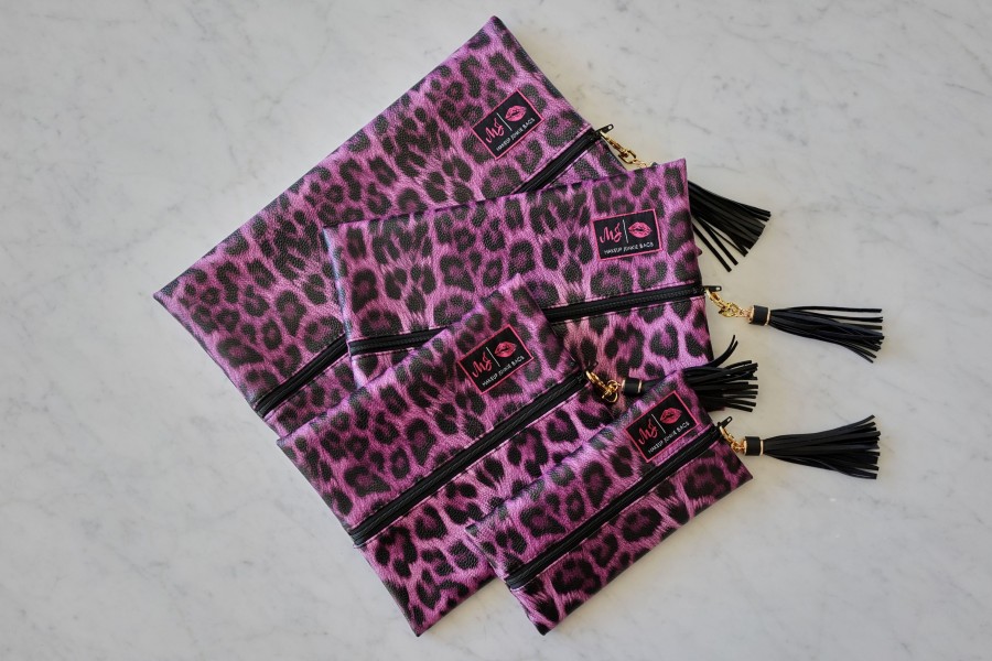 Accessories Makeup Junkie | Makeup Junkie Bags Violet Leopardess