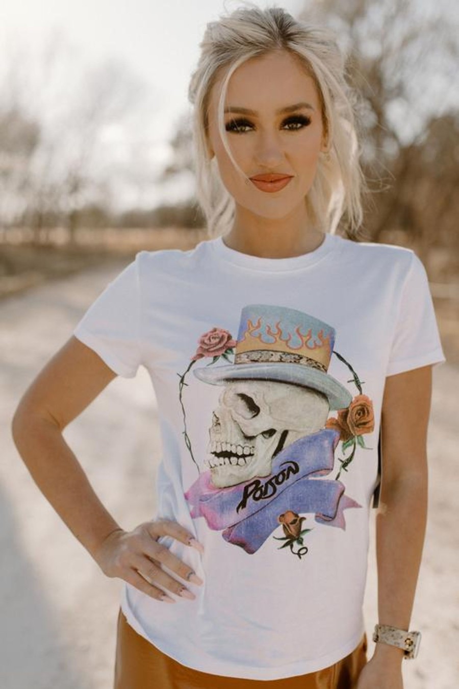 Clothing Peter Prince Graphic Tees | Poison Skull Graphic Tee