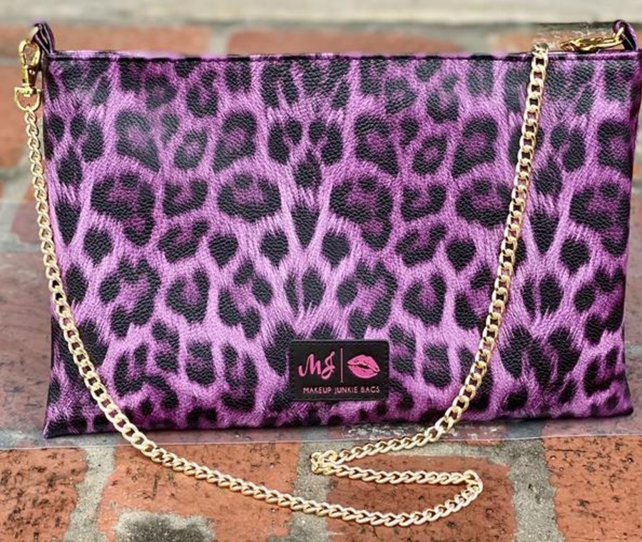 Accessories Makeup Junkie | Makeup Junkie Leopardess Cross Body Violet Leopardess