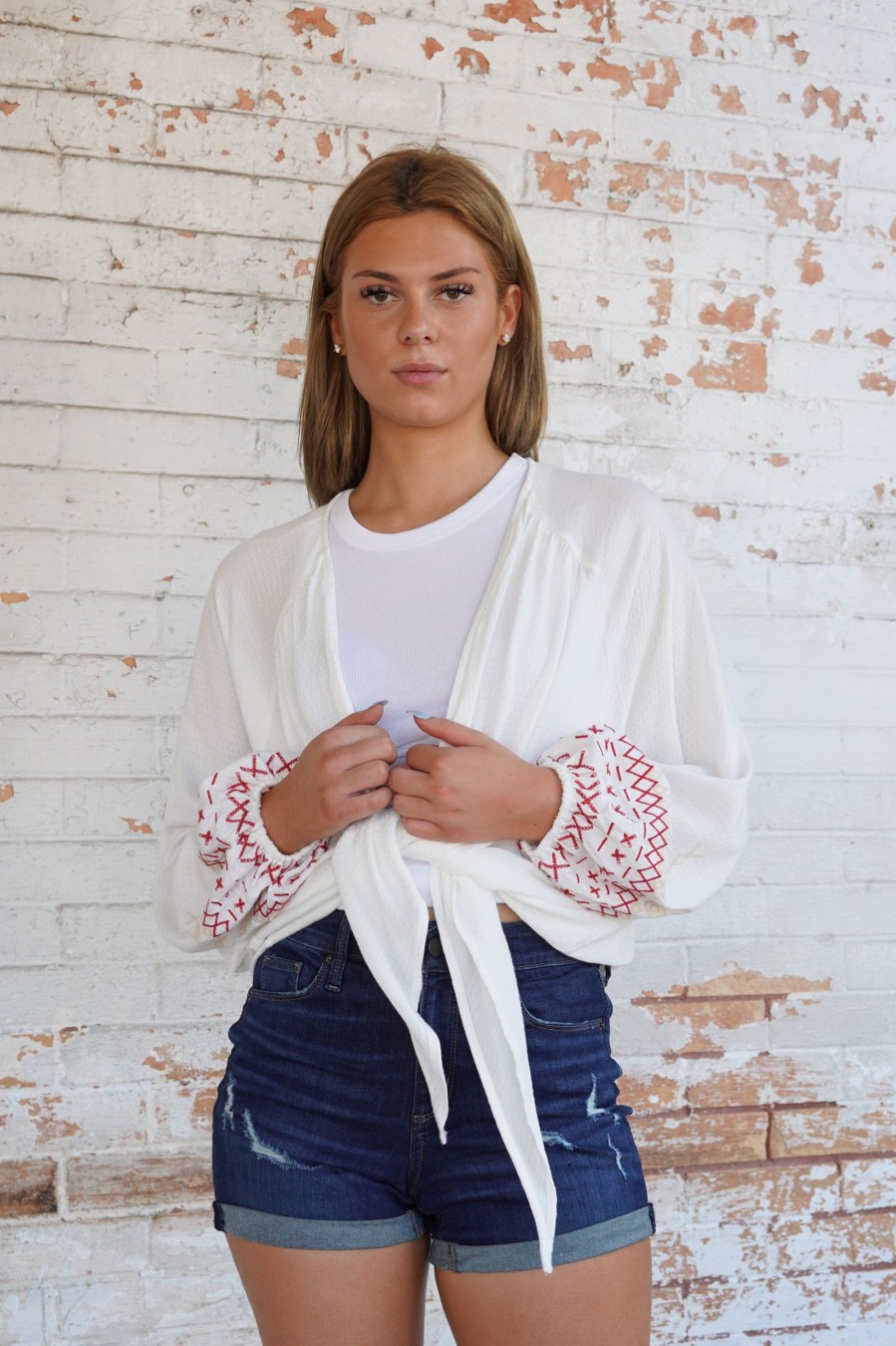 Clothing The Flaunt Camis & Blouses | Boho Tie Blouse